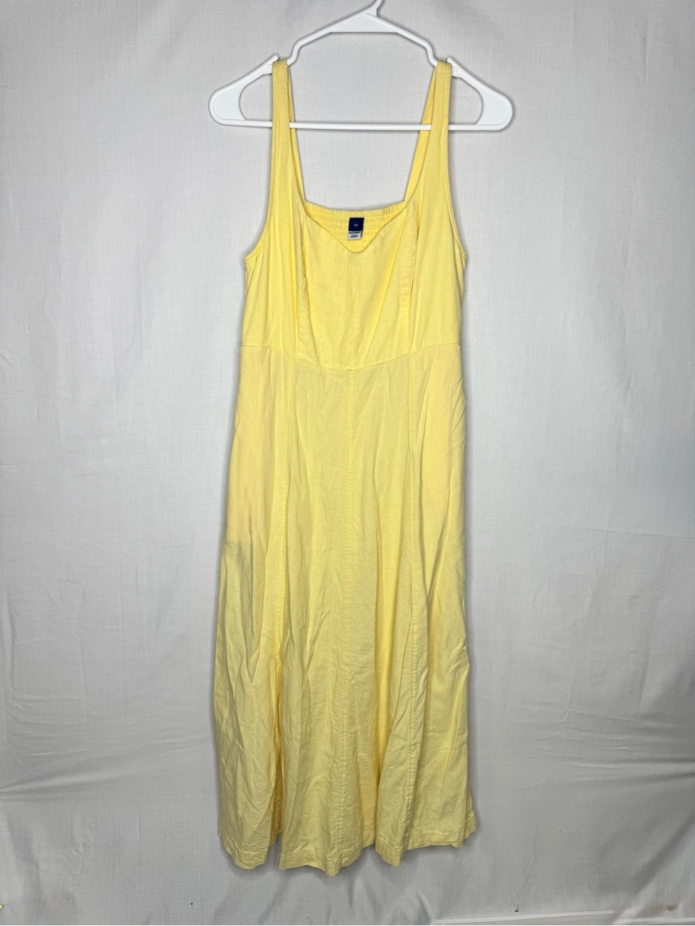 Old Navy Butter Yellow Linen Dress